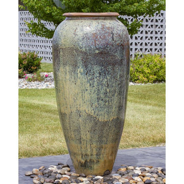 Tuscany FNT50492 Ceramic Triple Vase Complete Fountain Kit Vase Fountain Blue Thumb